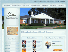 Tablet Screenshot of collierfuneral.com